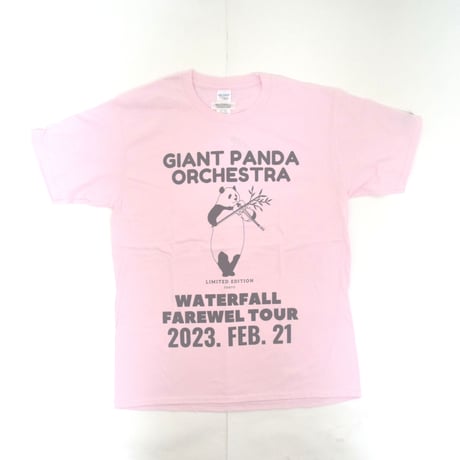 「シャンシャンバイオリン」パンダツアーTシャツ  ライトピンク S/M/L WATERFALLオリジナル商品
