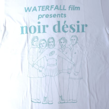 架空の フランス映画『Noir Desir ノワール・デジール』Tシャツ  ホワイト　S/M/L/XL　WATERFALL