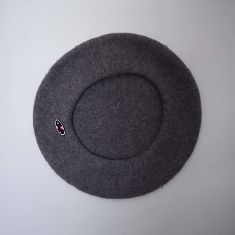 「レコードワッペンベレー帽」　グレー　F　秋冬　定番　WATERFALL　ユニセックス