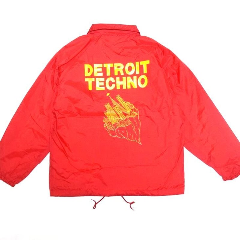 レコードワッペンコーチJK（DETROIT TECHNO）」 レッド S/M/L/XL