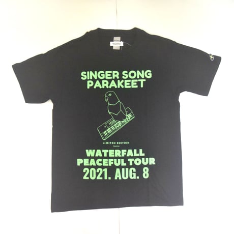 「インコピアノ/シンセサイザー」鳥ツアーTシャツ  ブラック　S/M/L　WATERFALLオリジナル