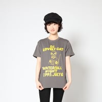 「DJ猫」レコードワッペン猫ツアーTシャツ 2022SS新色 チャコール S/M/L WATERFALL限定商品
