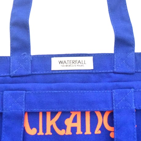 「猫アンプ」猫ツアートートバック レコードバッグ  ロイヤルブルー　F　 WATERFALLオリジナル限定商品