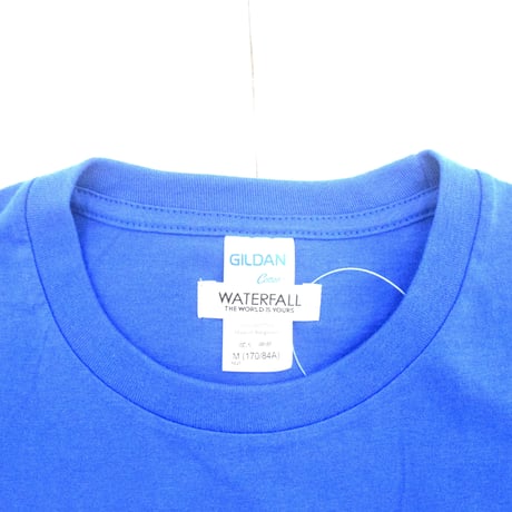 「猫バンド」レコードワッペン猫ツアーTシャツ 2022SS新色 Rブルー S/M/L WATERFALL限定品