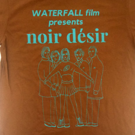 架空の フランス映画『Noir Desir ノワール・デジール』長袖Tシャツ  キャメル S/M/L WATERFALL