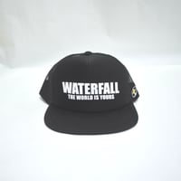 「レコードワッペンロゴメッシュキャップ」　ブラック　F　2021春夏　復刻　WATERFALL