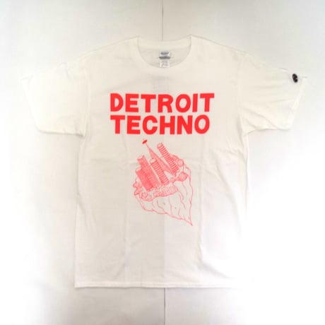 「デトロイトテクノTシャツ（DETROIT TECHNO）」ホワイト S/M/L 2022SS 新色 WATERFALL
