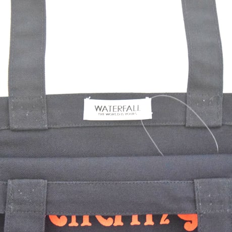 「猫アンプ」猫ツアートートバック レコードバッグ 　ネイビー　F　 WATERFALL