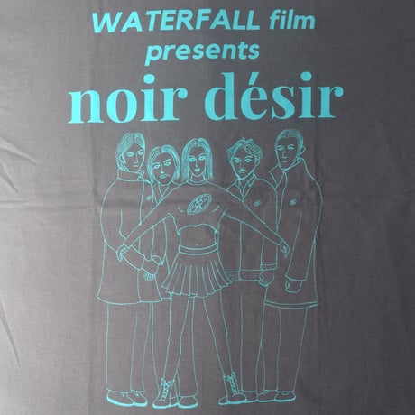 架空の フランス映画『Noir Desir ノワール・デジール』Tシャツ  チャコール S/M/L/XL WATERFALL