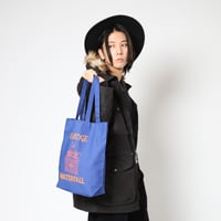 「猫アンプ」猫ツアートートバック レコードバッグ  ロイヤルブルー　F　 WATERFALLオリジナル限定商品