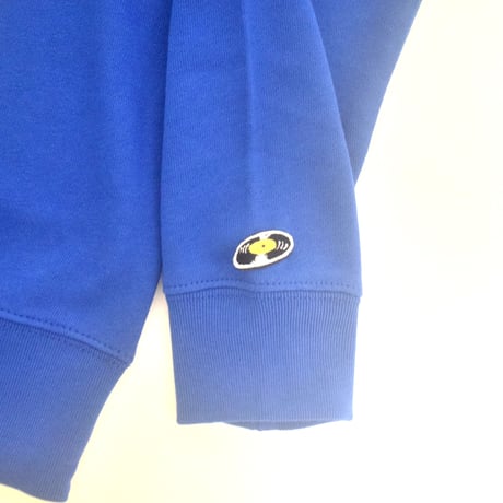 「猫バンド」レコードワッペン猫ツアースウェット  ブルー M/L/XL WATERFALLオリジナル商品