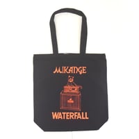 「猫アンプ」猫ツアートートバック レコードバッグ  ブラック　F　 WATERFALLオリジナル限定商品