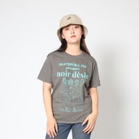 架空の フランス映画『Noir Desir ノワール・デジール』Tシャツ  チャコール S/M/L/XL WATERFALL