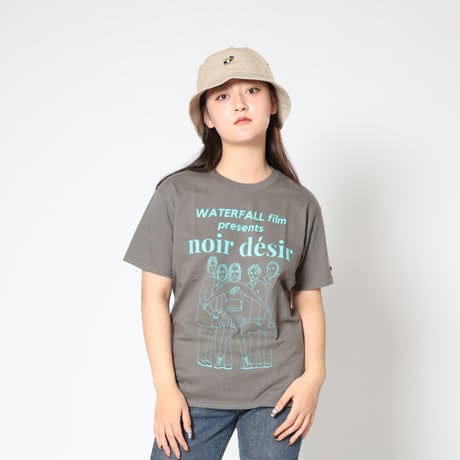 架空の フランス映画『Noir Desir ノワール・デジール』Tシャツ  チャコール S/M/L/XL WATERFALL