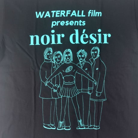架空の フランス映画『Noir Desir ノワール・デジール』Tシャツ  ブラック　S/M/L/XL　WATERFALL