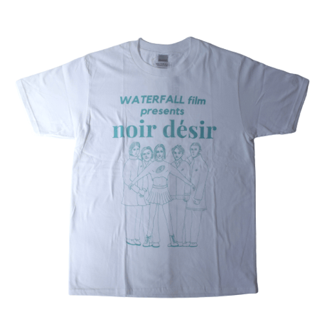 架空の フランス映画『Noir Desir ノワール・デジール』Tシャツ  ホワイト　S/M/L/XL　WATERFALL
