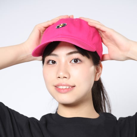 「レコードワッペンコットンキャップ」　ピンク　F　2023SS新色 東京服飾専門学校学生チョイス