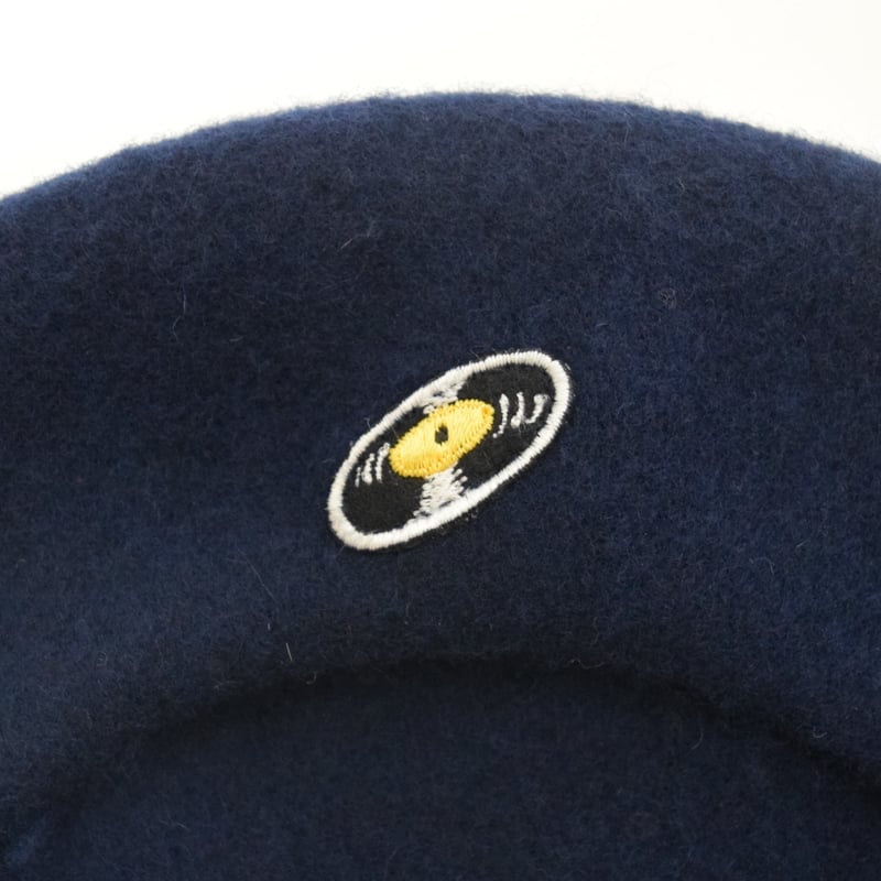 レコードワッペンベレー帽」 ネイビー F 秋冬 定番 WATERFALL ユニ