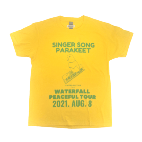 「インコピアノ/シンセサイザー」鳥ツアーTシャツ   2023SS 新色 イエロー S/M/L WATERFALL