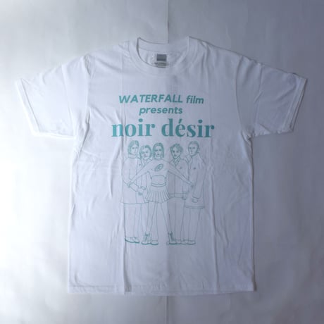 架空の フランス映画『Noir Desir ノワール・デジール』Tシャツ  ホワイト　S/M/L/XL　WATERFALL
