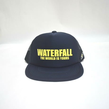 「レコードワッペンロゴメッシュキャップ」　ネイビー　F　2021春夏　復刻　WATERFALL