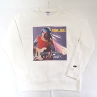 「JACO PASTORIUS」ホワイト ジャズスウェット（写真家・内山繁氏撮） WATERFALL S/ M/ L/ XL