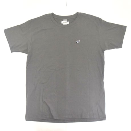 「レコードワッペン半袖Tシャツ（ELECTRIC FLOWER）」チャコール S/M/L　夏新作 WATERFALL