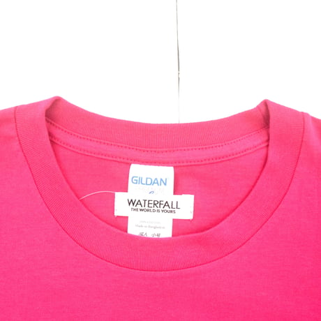 「猫ドラム」レコードワッペン猫ツアーTシャツ  2022SS新色 ピンク S/M/L WATERFALL限定商品