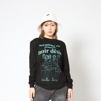 架空の フランス映画『Noir Desir ノワール・デジール』長袖Tシャツ  ブラック S/M/L WATERFALL