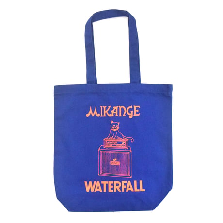 「猫アンプ」猫ツアートートバック レコードバッグ  ロイヤルブルー　F　 WATERFALLオリジナル限定商品