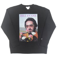 「BILL EVANS」ブラック ジャズスウェット（写真家・内山繁氏撮） WATERFALL S/ M/ L/ XL