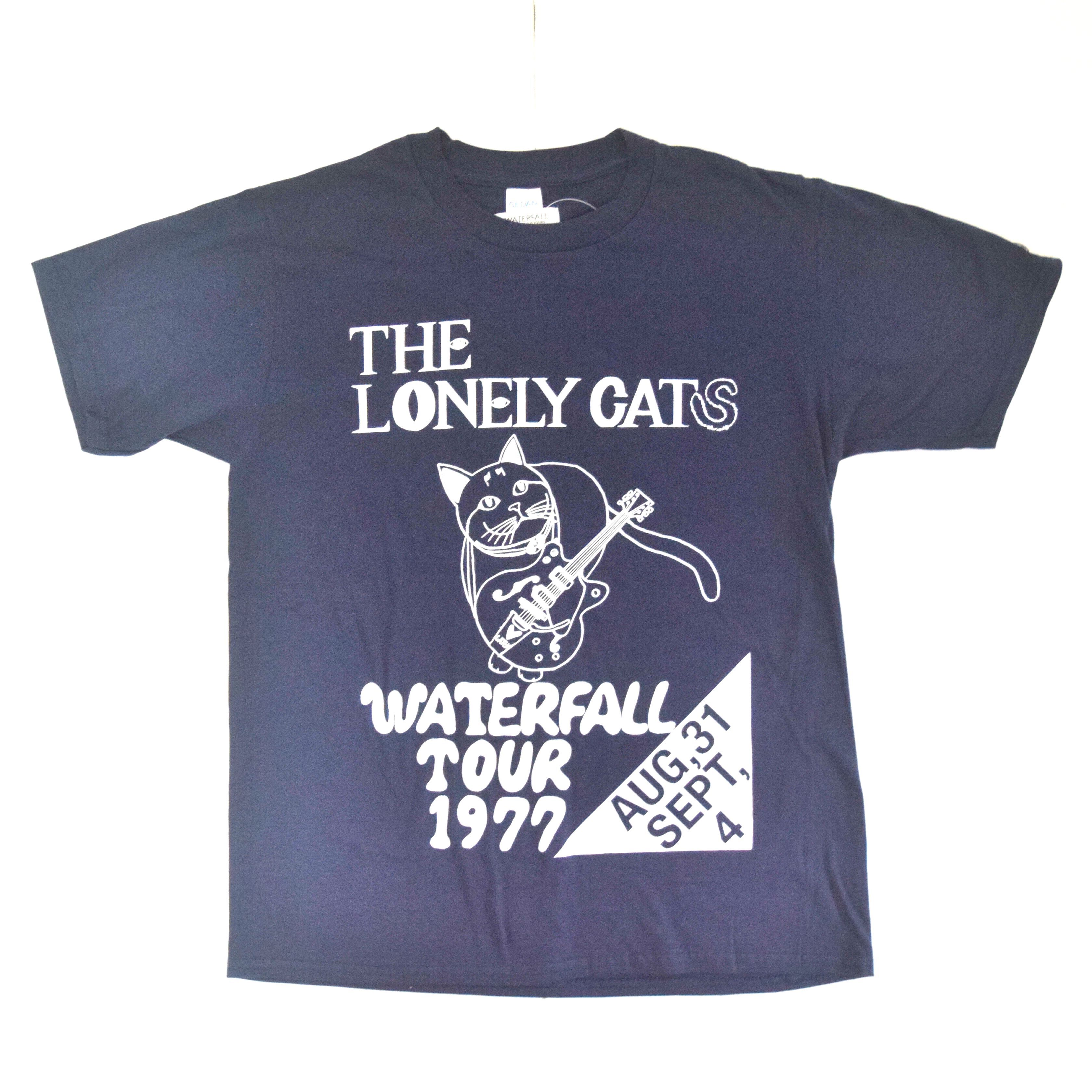 猫バンド」レコードワッペン猫ツアーTシャツ 2021SS新色 ネイビー S/M