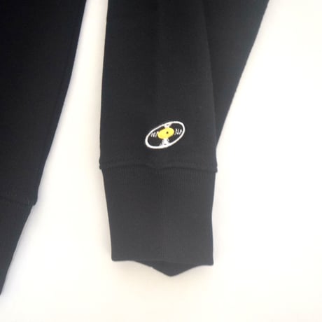 「猫ドラム」レコードワッペン猫ツアースウェット  ブラック M/L/XL WATERFALLオリジナル商品