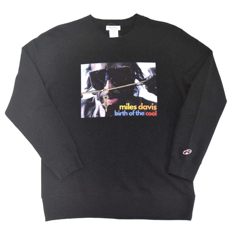 MILES DAVIS」ブラック ジャズスウェット（写真家・内山繁氏コラボ