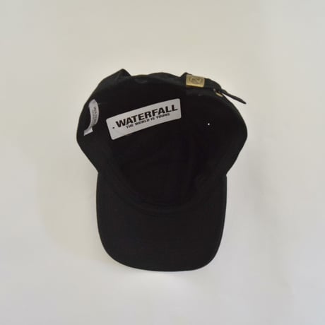 「レコードワッペンコットンキャップ」　ブラック　F　2019AW　新作　WATERFALL