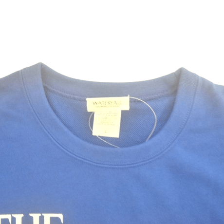 「猫バンド」レコードワッペン猫ツアースウェット  ブルー M/L/XL WATERFALLオリジナル商品
