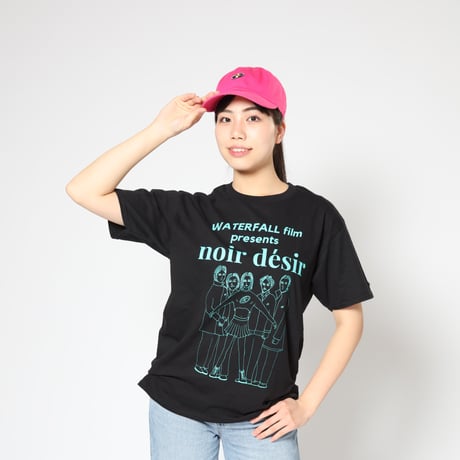 架空の フランス映画『Noir Desir ノワール・デジール』Tシャツ  ブラック　S/M/L/XL　WATERFALL