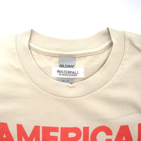 「猫ベース」レコードワッペン猫ツアーTシャツ 2021SS新色 サンド S/M/L WATERFALL限定商品