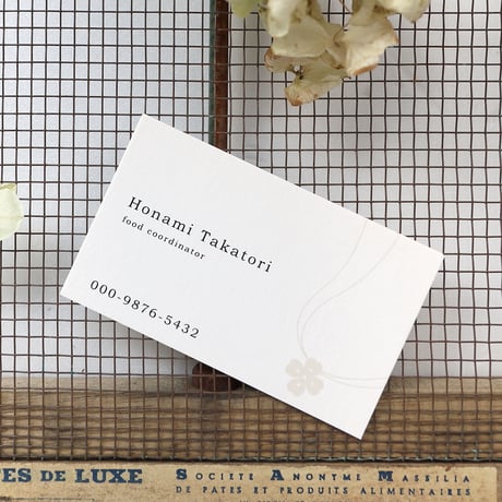 名刺オーダーハンドメイドフル刺繍50枚