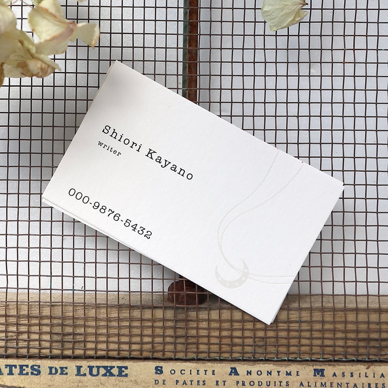 幸せ名刺箔_月のネックレス_Moon-Chain_ハーフエアコットン高級