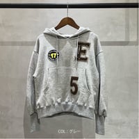 2407105 裏毛ショートワッペンパーカー