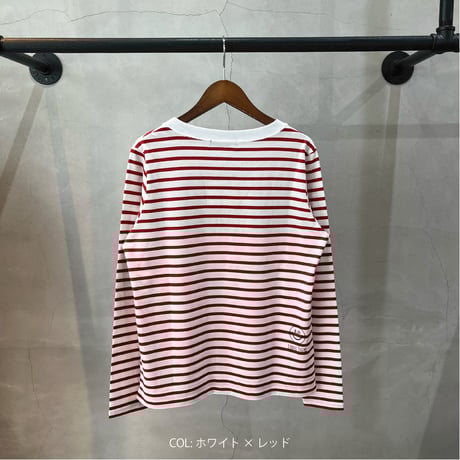 2407112 星ｸﾘｽﾀﾙボーダークルーネックロンT