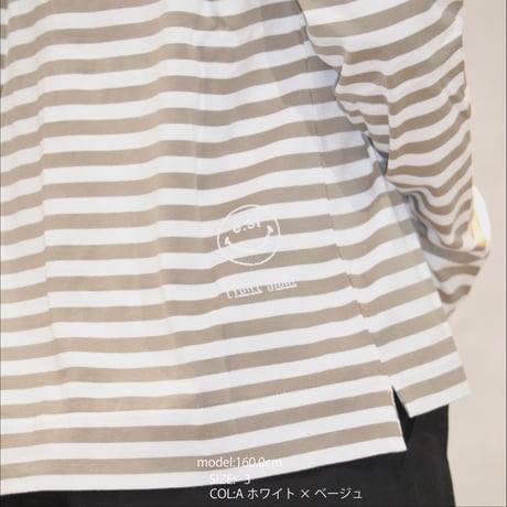 2407112 星ｸﾘｽﾀﾙボーダークルーネックロンT