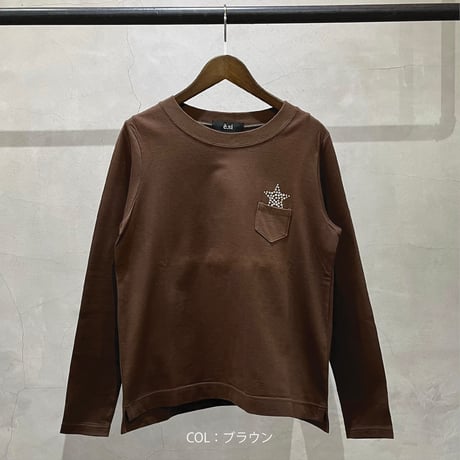 2407109星ｸﾘｽﾀﾙクルーネックロンT