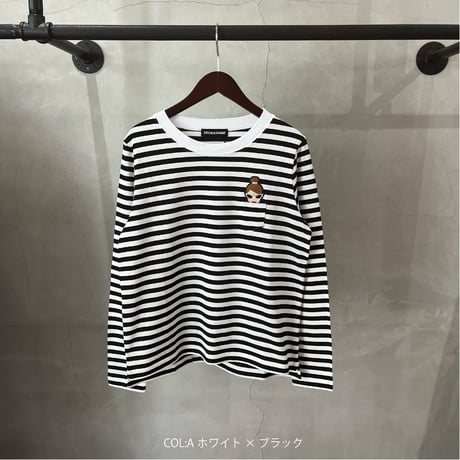 2407113 クリスタルキャサリンボーダークルーネックロンT