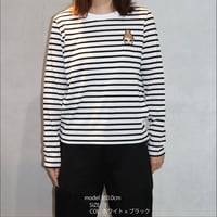 2407113 クリスタルキャサリンボーダークルーネックロンT