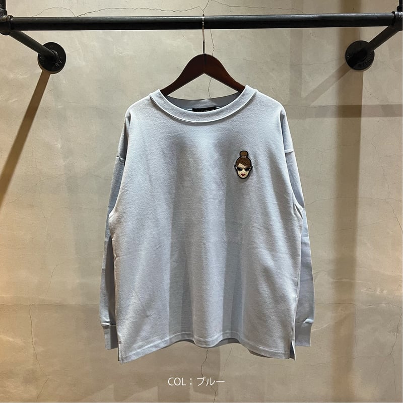 craigfiestaロンT ベアピグメントプリントロングスリーブTシャツ