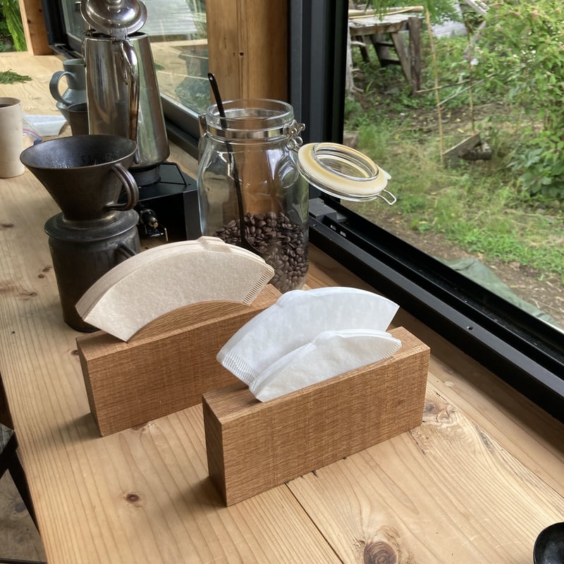 Kiki　42×30杉のトレー×2枚+コーヒーフィルターホルダー コーヒーフィルターホルダー | On the river WEB STORE