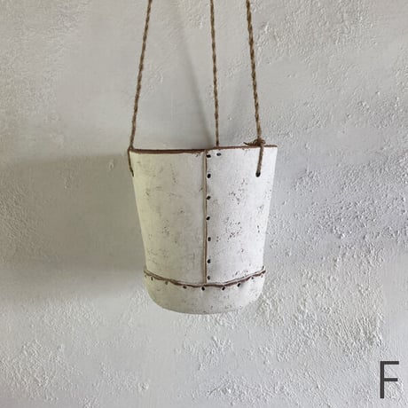Hanging Planter Pot   (Natural/White)