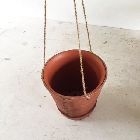 Hanging Planter Pot   (Natural/White)